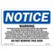 Signmission OSHA Notice Sign, 7" H, Rigid Plastic, Warning Water System For This Home Supplies Sign, Landscape OS-NS-P-710-L-18924 - alternate 1